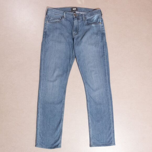 PAIGE Federal Slim Fit Straight Leg Stretch Denim Fremont Blue Jeans Men's 32x32 - Picture 1 of 7